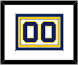 Navy Basketball Number - Home White (1983-1987) - Triple Mat 1