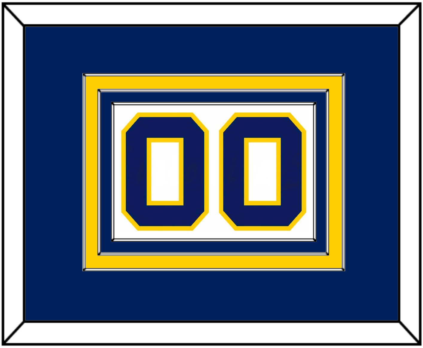 Navy Basketball Number - Home White (1983-1987) - Premier Tier 2
