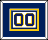 Navy Basketball Number - Home White (1983-1987) - Triple Mat 2
