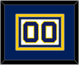 Navy Basketball Number - Home White (1983-1987) - Triple Mat 2