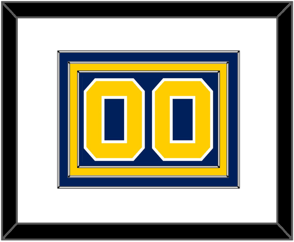 Navy Basketball Number - Road Blue (1983-1987) - Triple Mat 1