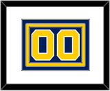 Navy Basketball Number - Road Blue (1983-1987) - Triple Mat 1