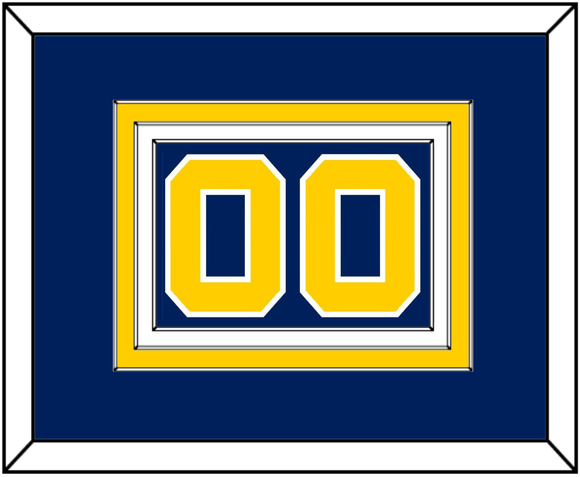 Navy Basketball Number - Road Blue (1983-1987) - Triple Mat 2