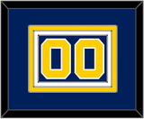 Navy Basketball Number - Road Blue (1983-1987) - Triple Mat 2