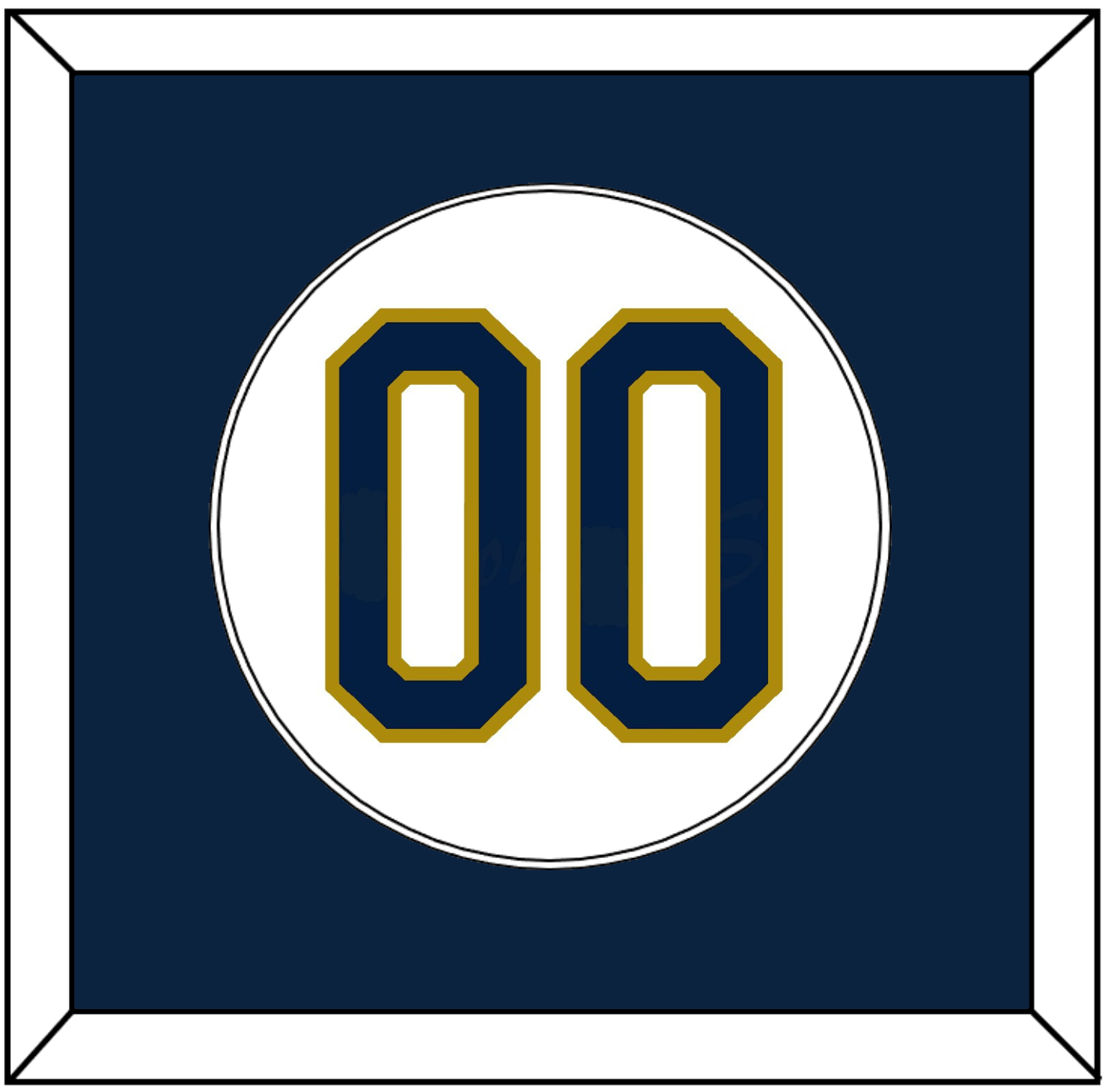 Notre Dame Baseball Number - Home White - Essential Tier 1