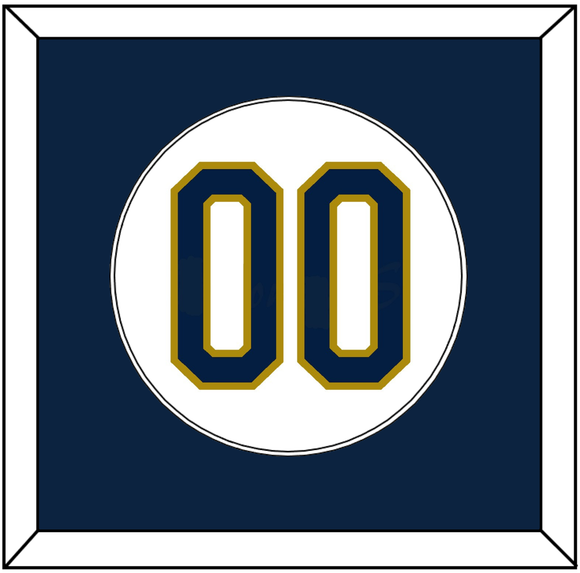 Notre Dame Baseball Number - Home White - Single Mat 1