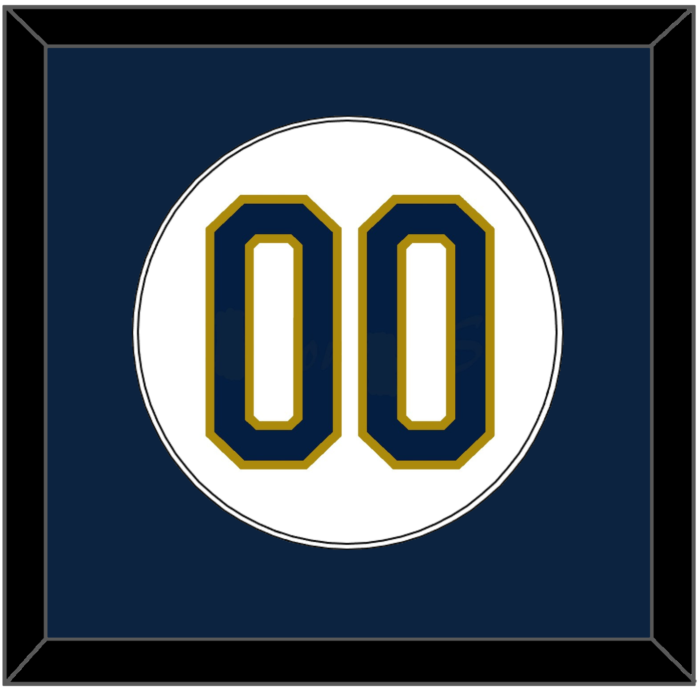 Notre Dame Baseball Number - Home White - Essential Tier 1