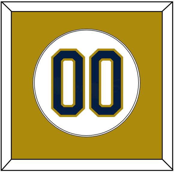 Notre Dame Baseball Number - Home White - Single Mat 2