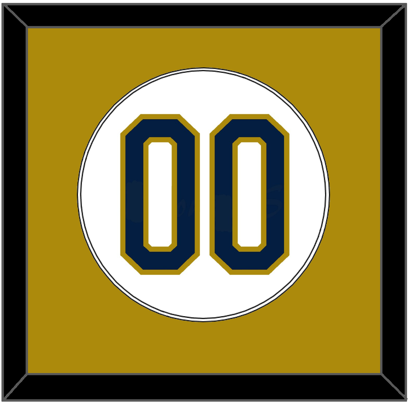 Notre Dame Baseball Number - Home White - Essential Tier 2