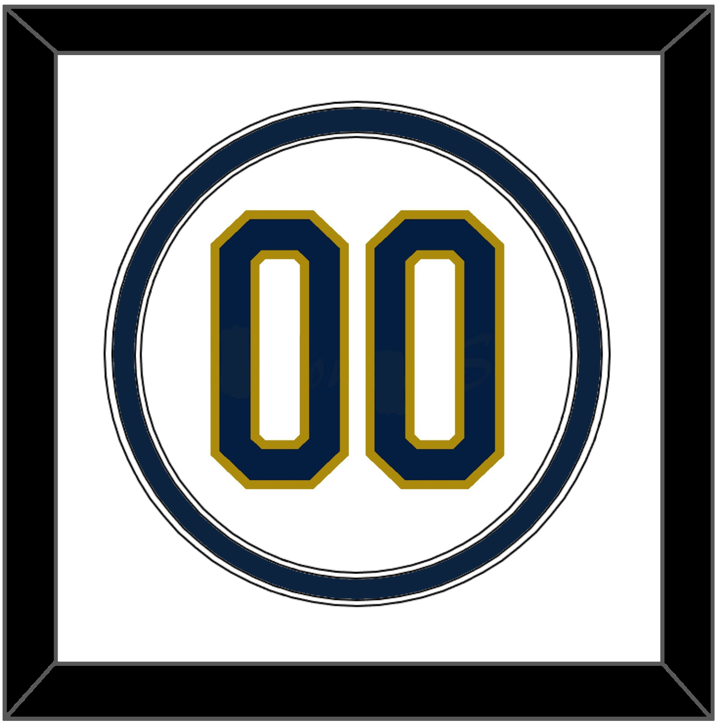 Notre Dame Baseball Number - Home White - Signature Tier 1