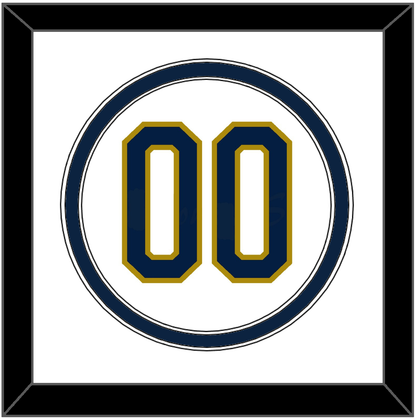 Notre Dame Baseball Number - Home White - Signature Tier 1