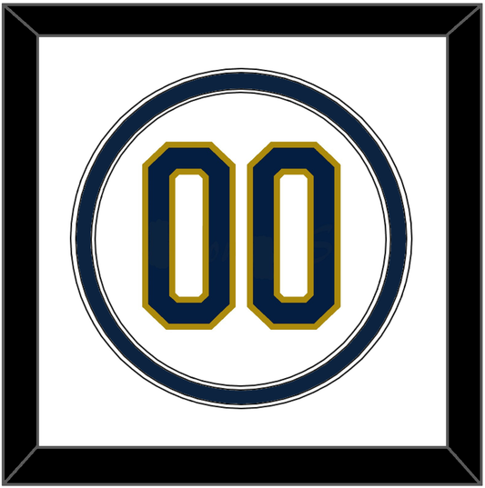 Notre Dame Baseball Number - Home White - Signature Tier 1