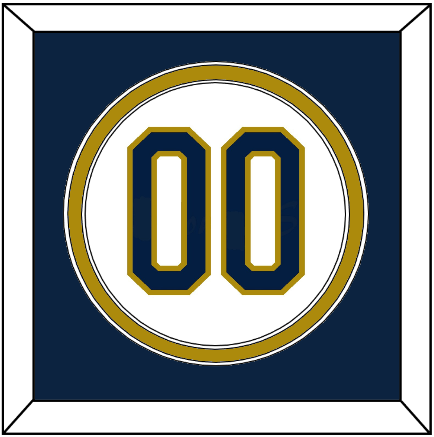 Notre Dame Baseball Number - Home White - Signature Tier 2