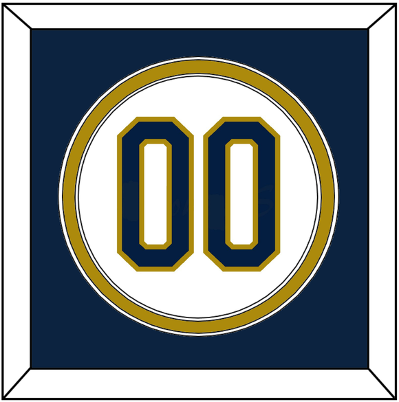 Notre Dame Baseball Number - Home White - Double Mat 2