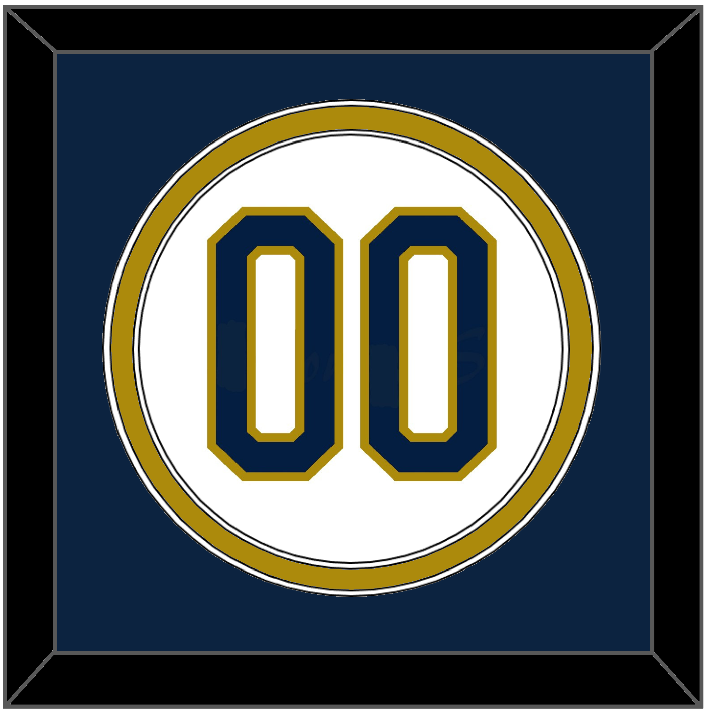 Notre Dame Baseball Number - Home White - Signature Tier 2