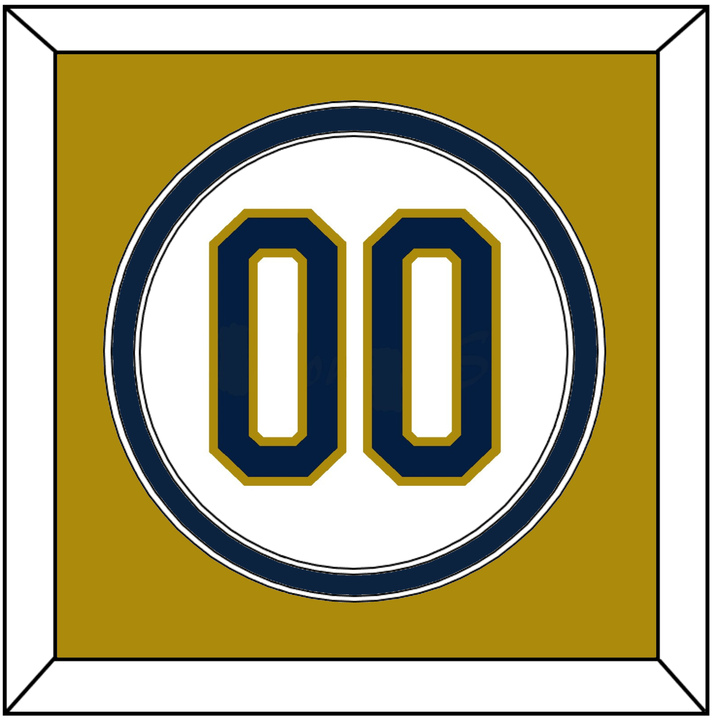Notre Dame Baseball Number - Home White - Signature Tier 3