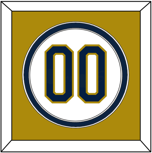 Notre Dame Baseball Number - Home White - Signature Tier 3