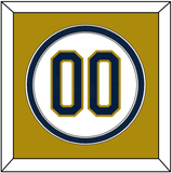 Notre Dame Baseball Number - Home White - Double Mat 3