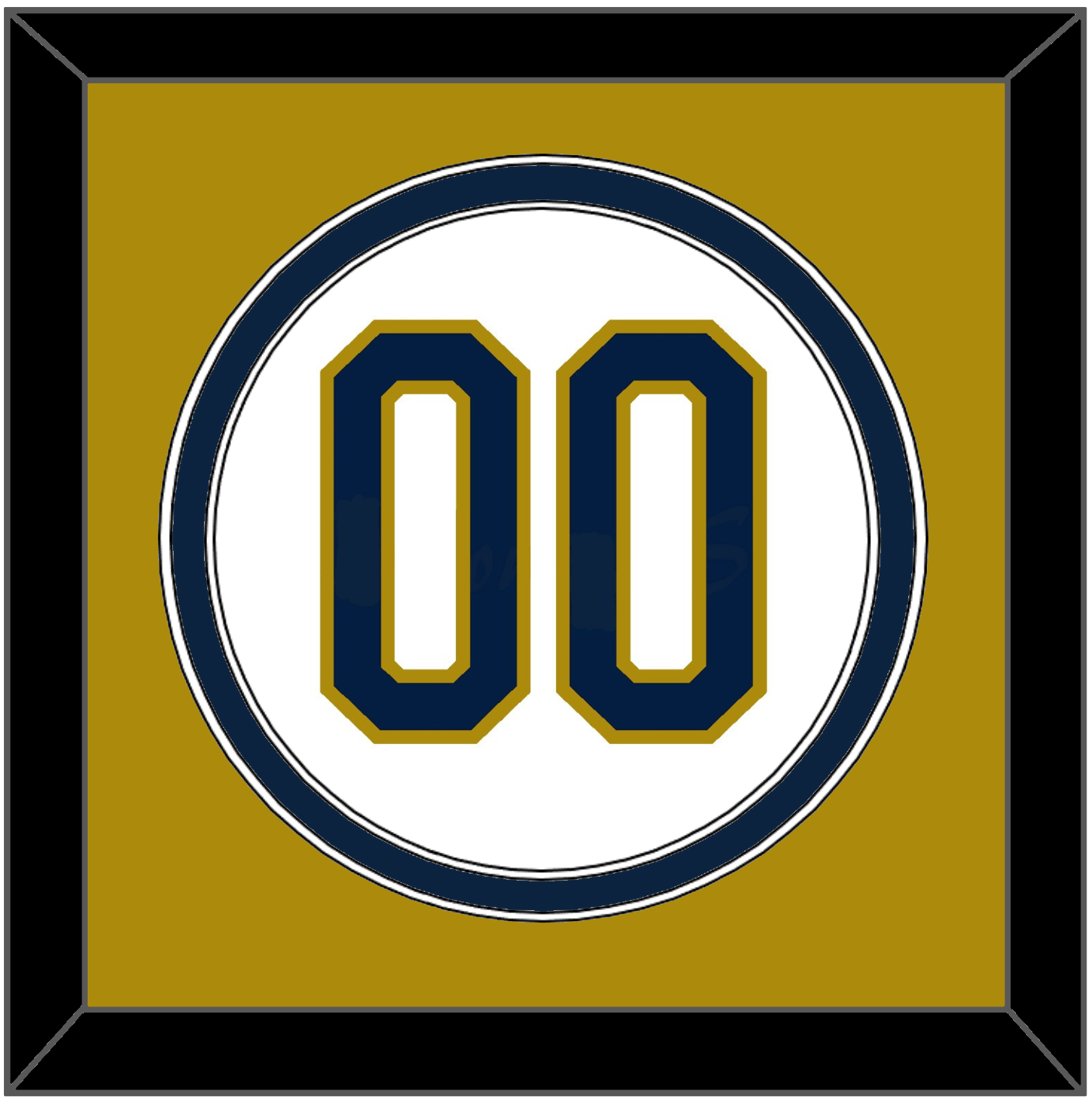 Notre Dame Baseball Number - Home White - Signature Tier 3
