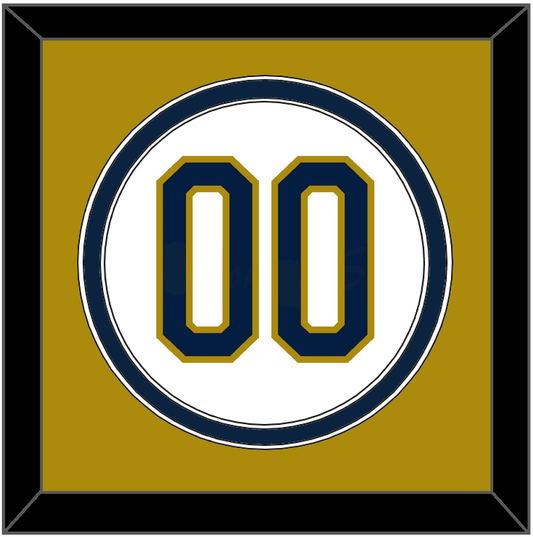 Notre Dame Baseball Number - Home White - Signature Tier 3