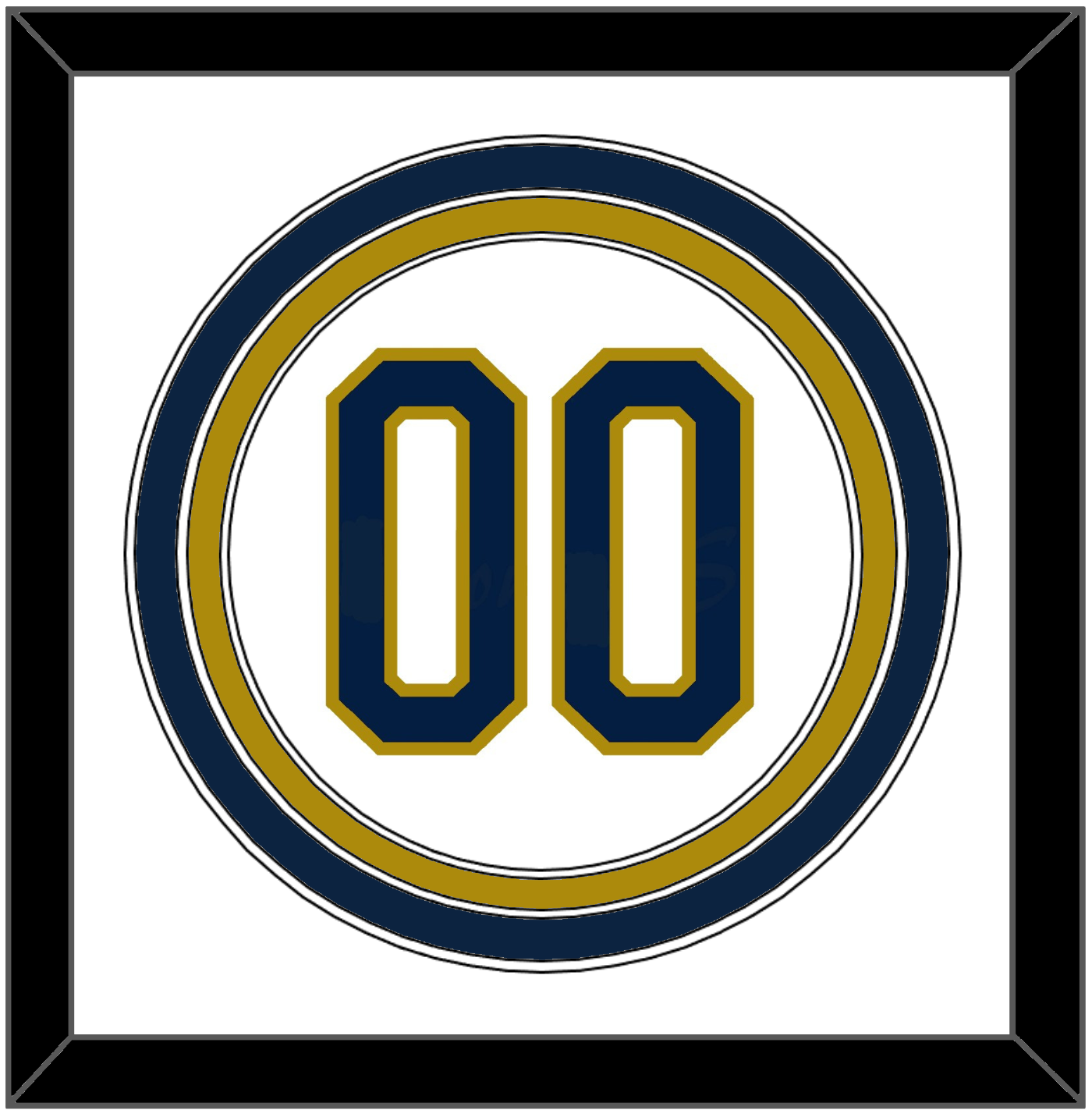 Notre Dame Baseball Number - Home White - Premier Tier 1