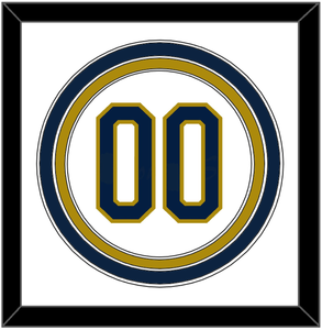 Notre Dame Baseball Number - Home White - Triple Mat 1