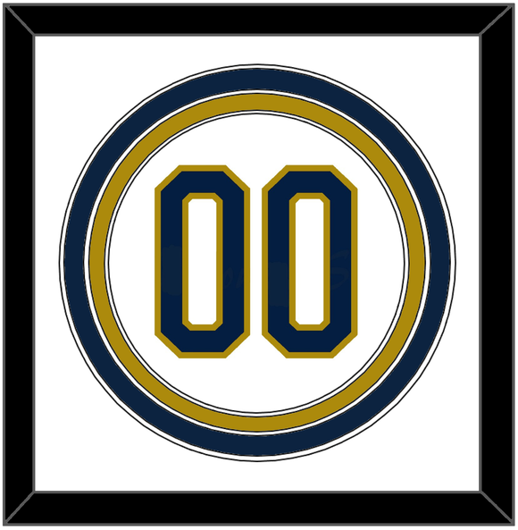 Notre Dame Baseball Number - Home White - Triple Mat 1