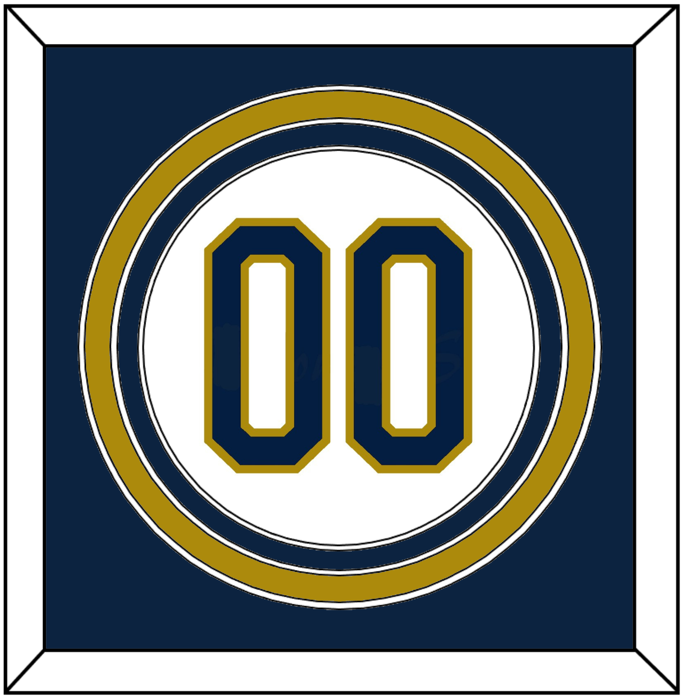 Notre Dame Baseball Number - Home White - Premier Tier 2