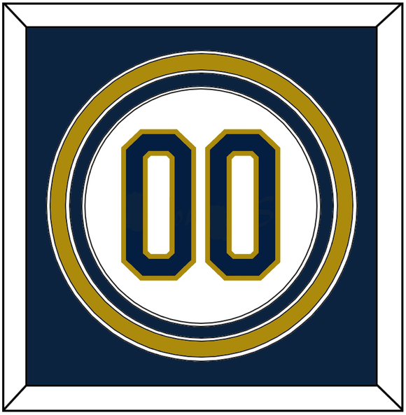 Notre Dame Baseball Number - Home White - Triple Mat 2