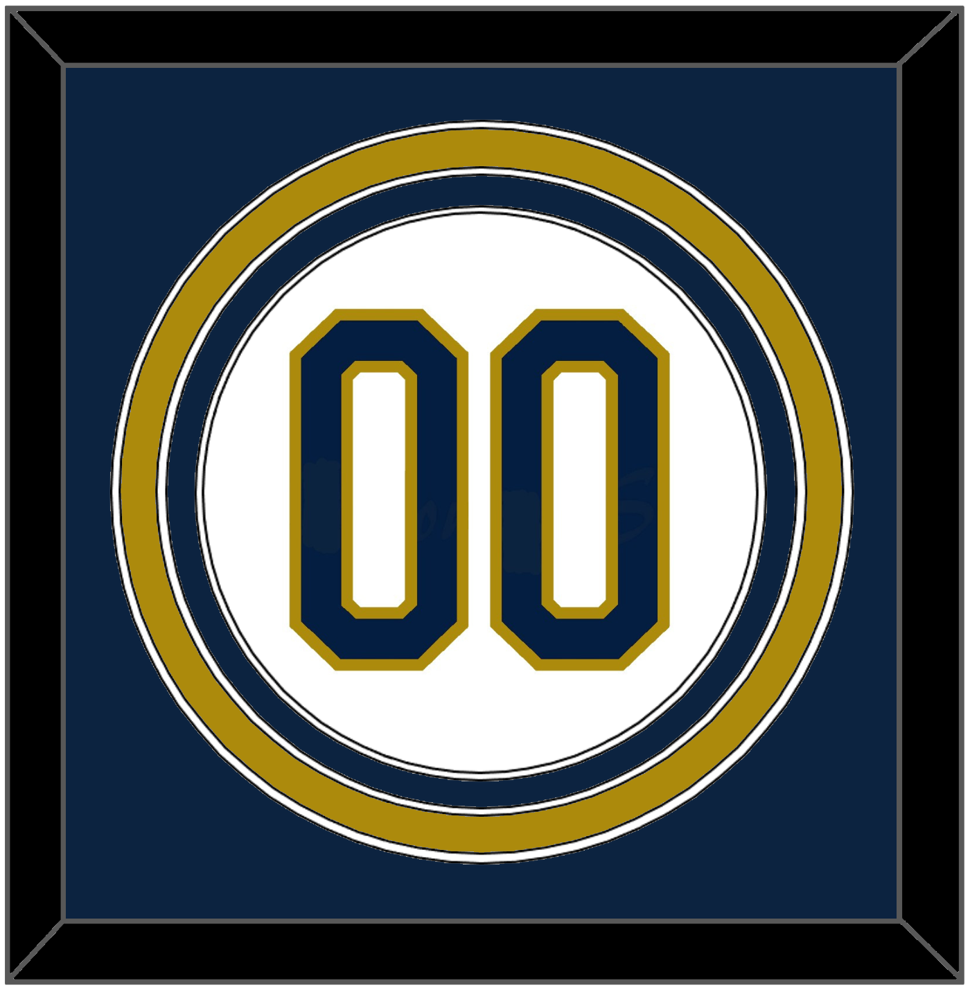 Notre Dame Baseball Number - Home White - Premier Tier 2