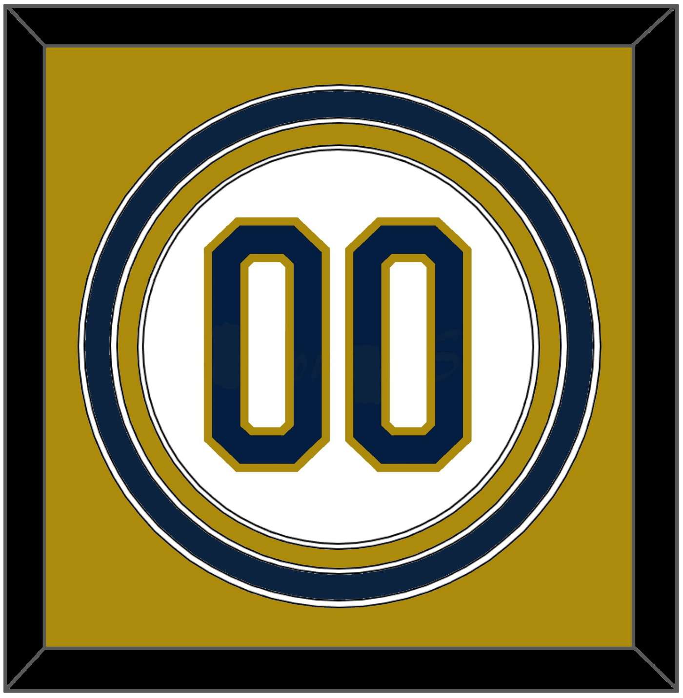 Notre Dame Baseball Number - Home White - Premier Tier 3