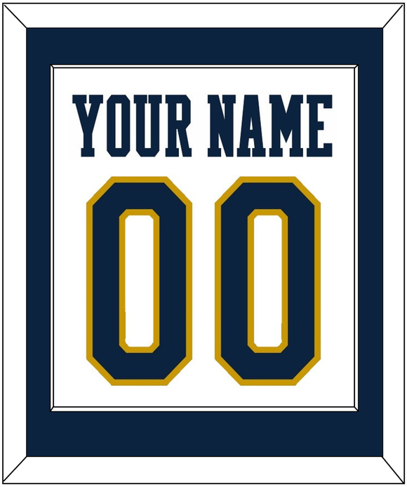 Notre Dame Basketball Name & Number - Home White - Single Mat 1