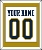 Notre Dame Basketball Name & Number - Home White - Single Mat 2