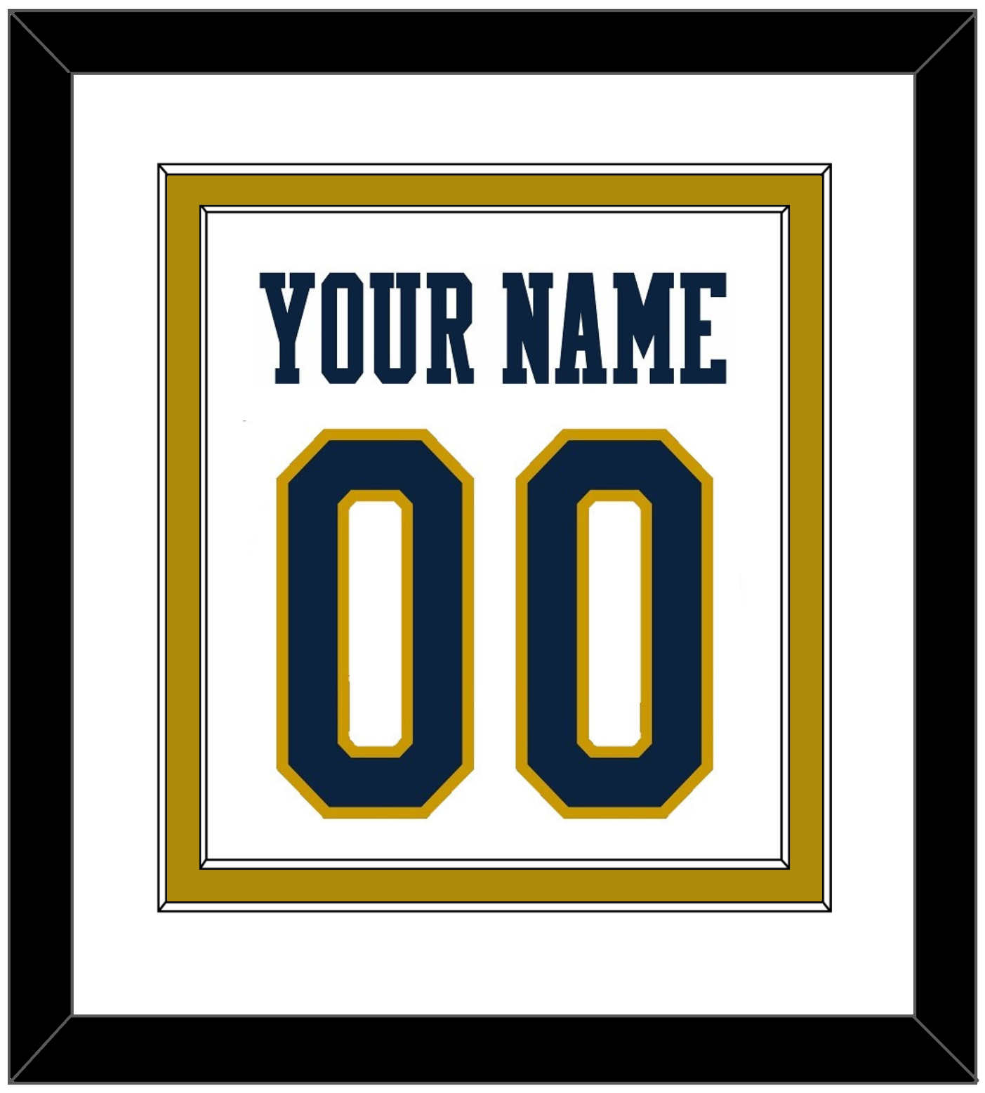 Notre Dame Basketball Name & Number - Home White - Signature Tier 1