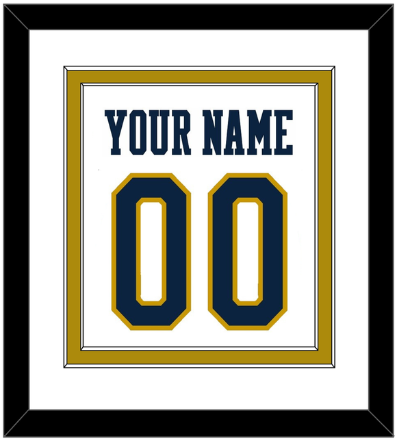 Notre Dame Basketball Name & Number - Home White - Double Mat 1