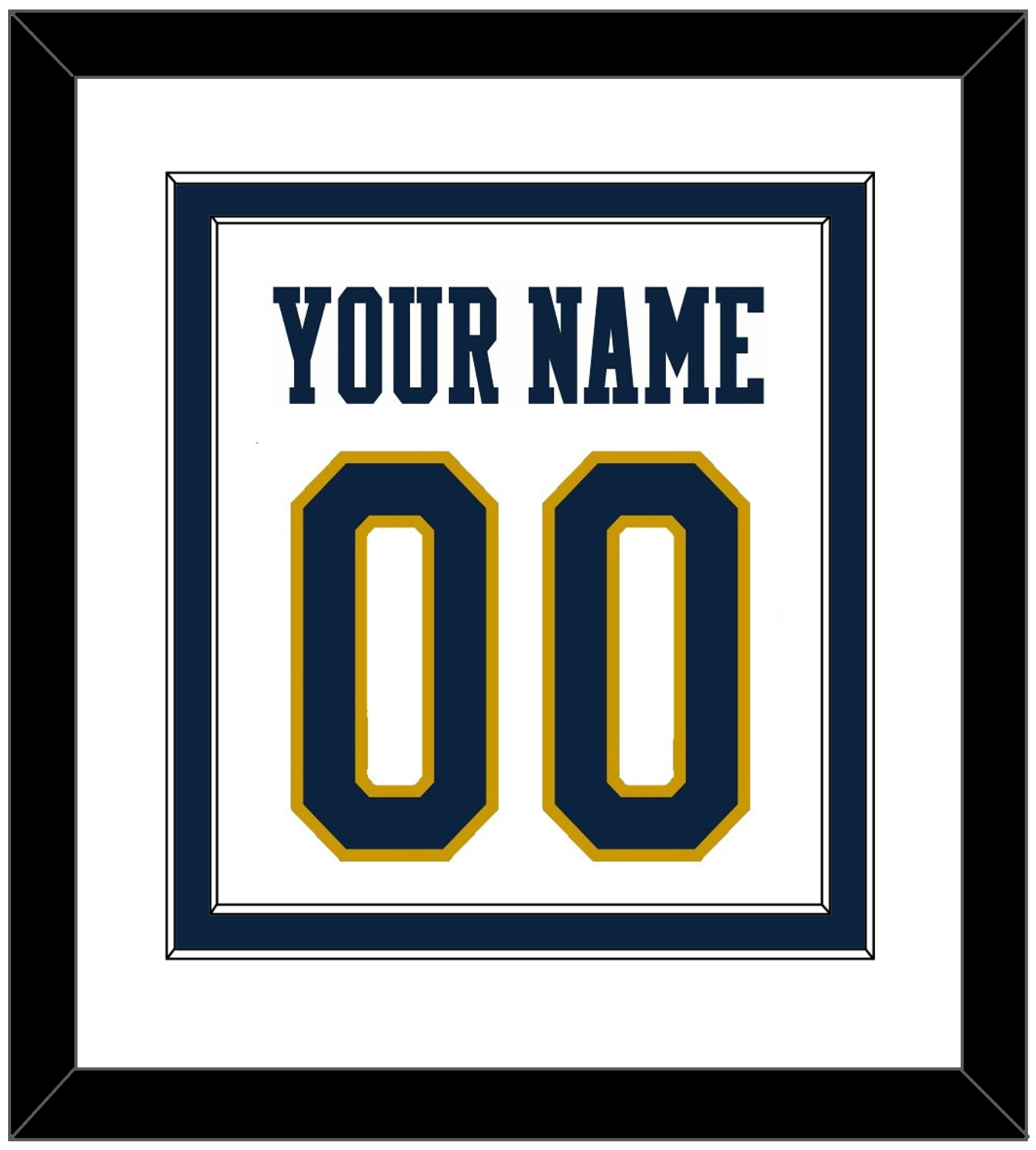 Notre Dame Basketball Name & Number - Home White - Signature Tier 2