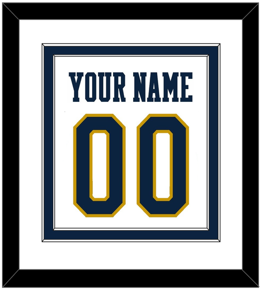 Notre Dame Basketball Name & Number - Home White - Signature Tier 2
