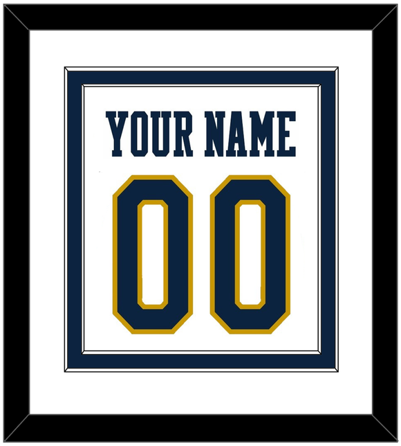 Notre Dame Basketball Name & Number - Home White - Double Mat 2