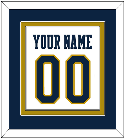 Notre Dame Basketball Name & Number - Home White - Signature Tier 3