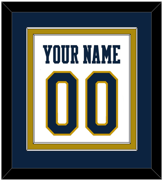 Notre Dame Basketball Name & Number - Home White - Signature Tier 3