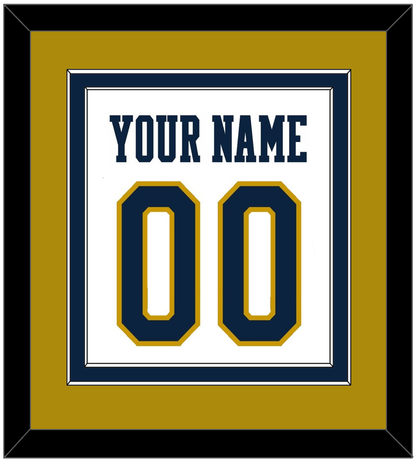 Notre Dame Basketball Name & Number - Home White - Signature Tier 4