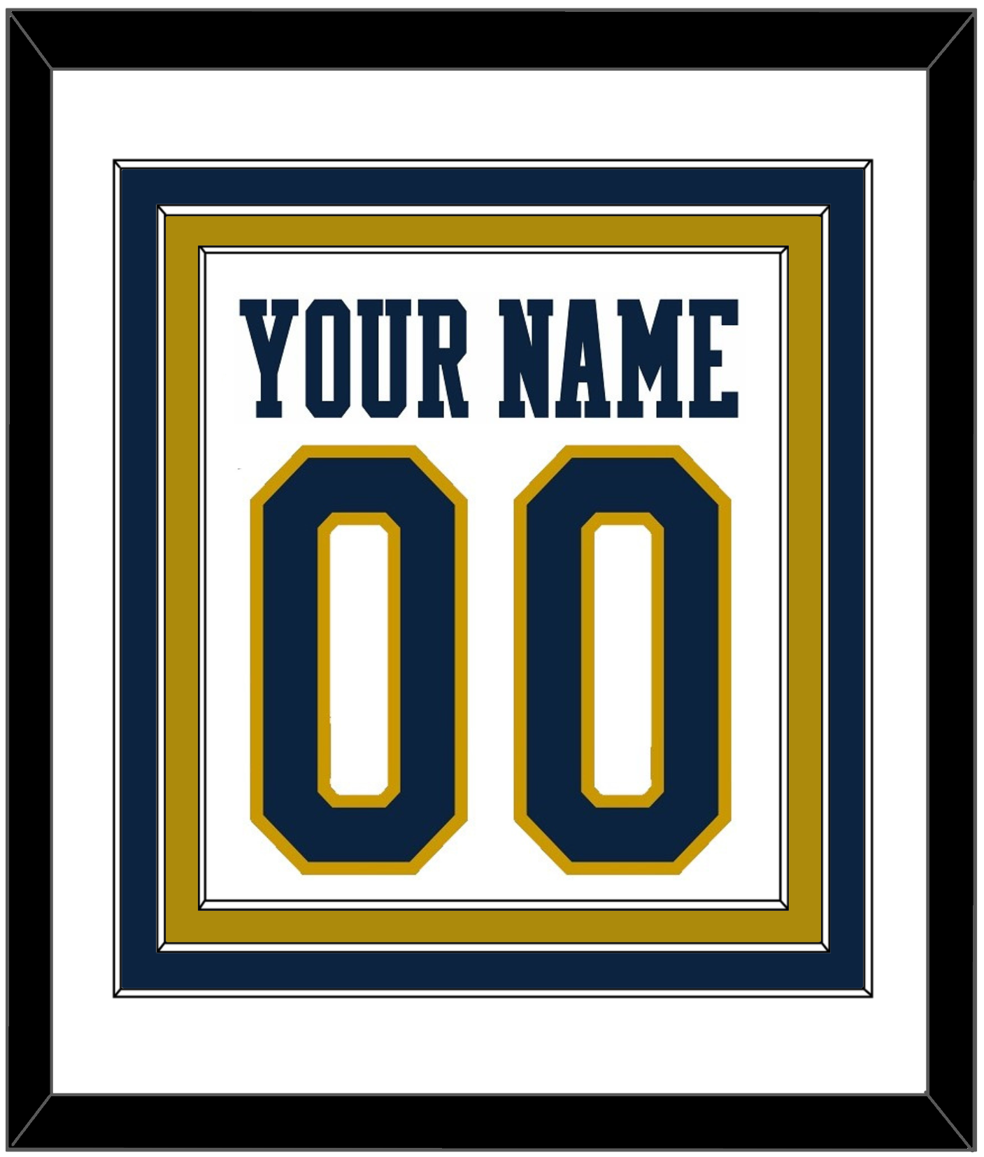Notre Dame Basketball Name & Number - Home White - Premier Tier 1