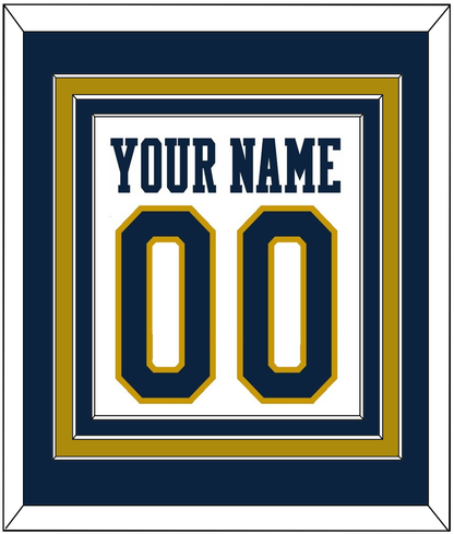 Notre Dame Basketball Name & Number - Home White - Premier Tier 2