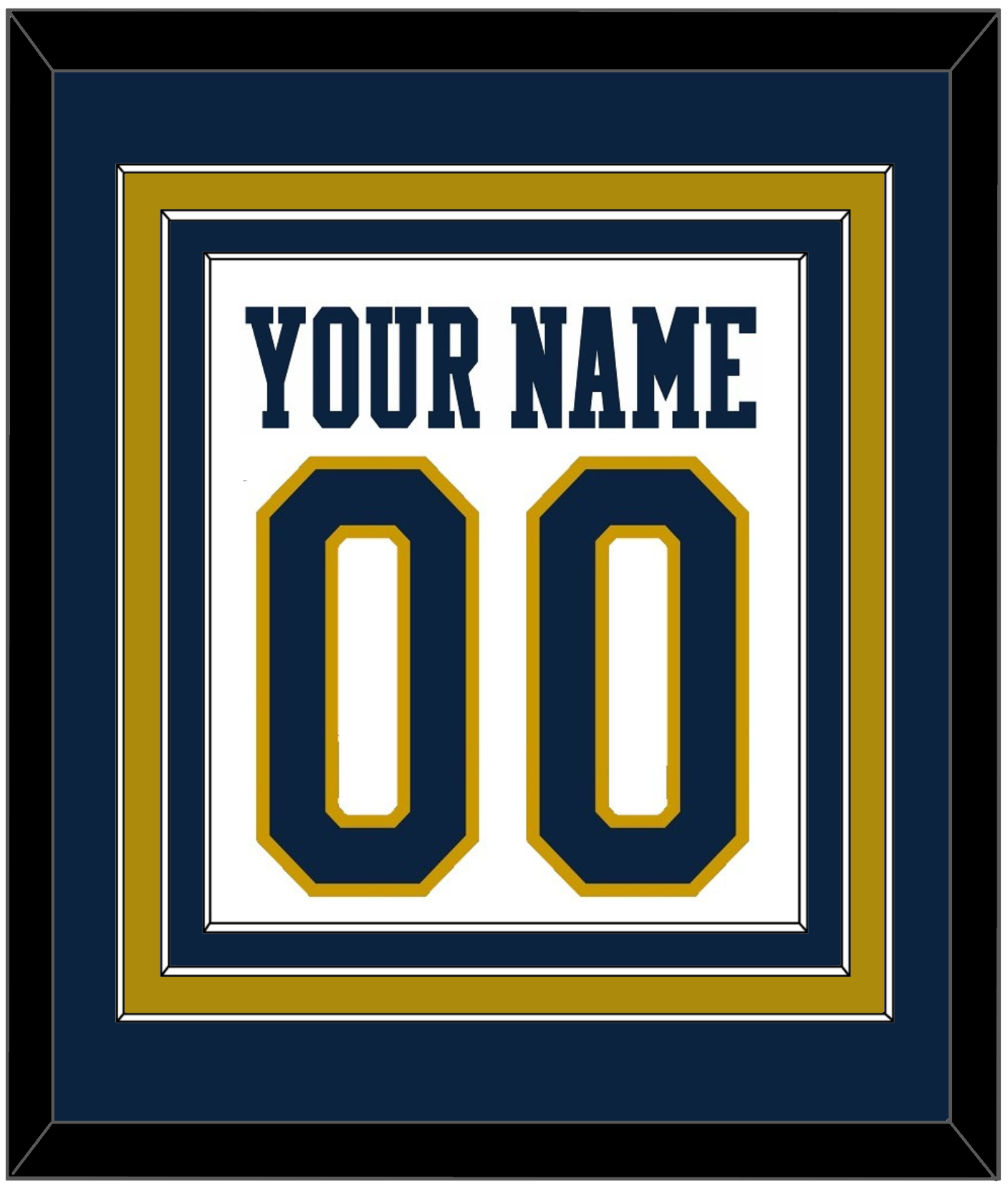 Notre Dame Basketball Name & Number - Home White - Premier Tier 2