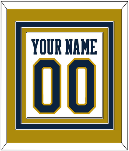 Notre Dame Basketball Name & Number - Home White - Premier Tier 3