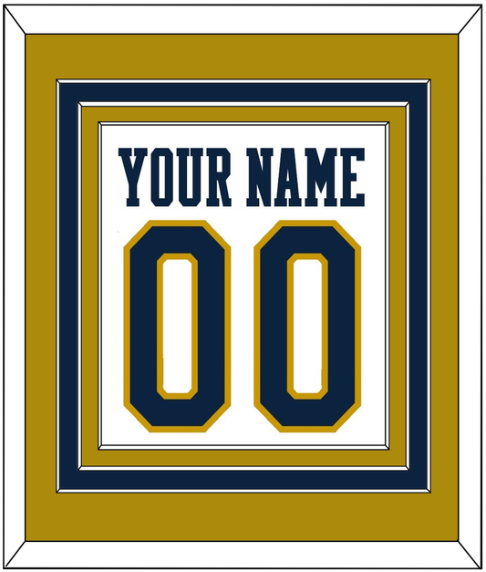 Notre Dame Basketball Name & Number - Home White - Premier Tier 3