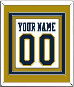 Notre Dame Basketball Name & Number - Home White - Triple Mat 3