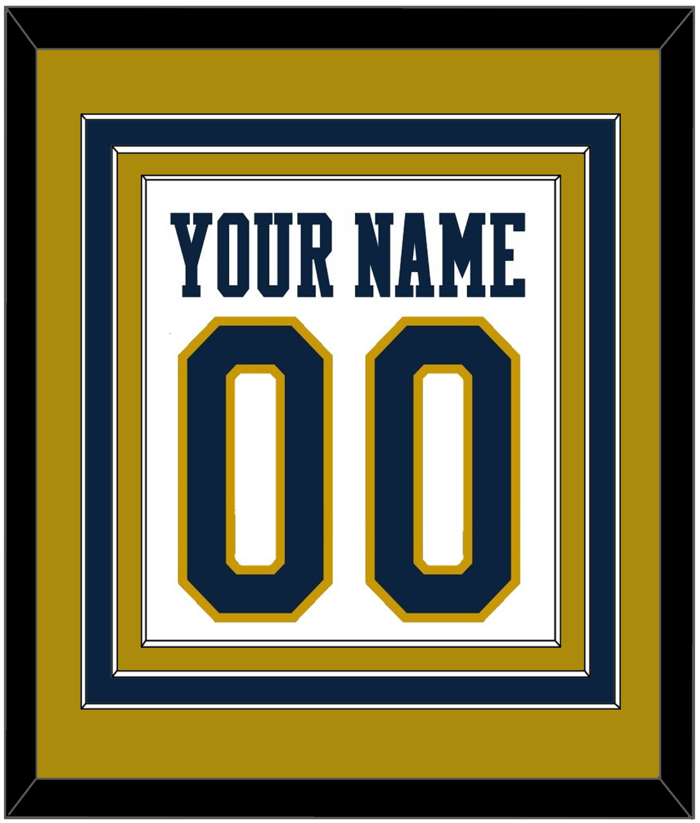 Notre Dame Basketball Name & Number - Home White - Premier Tier 3