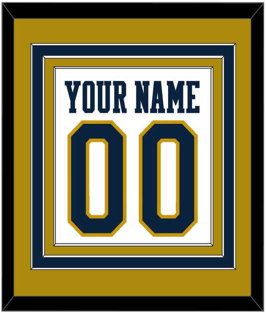 Notre Dame Basketball Name & Number - Home White - Premier Tier 3