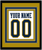 Notre Dame Basketball Name & Number - Home White - Triple Mat 3